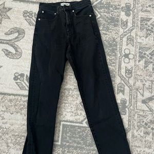 Madewell classic straight Jean in black size 24 TALL